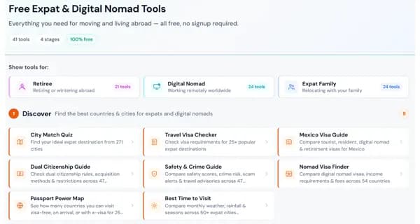  ExpatsLIST.org - Free Relocation Platform with 41 Tools for Expats & Digital Nomads